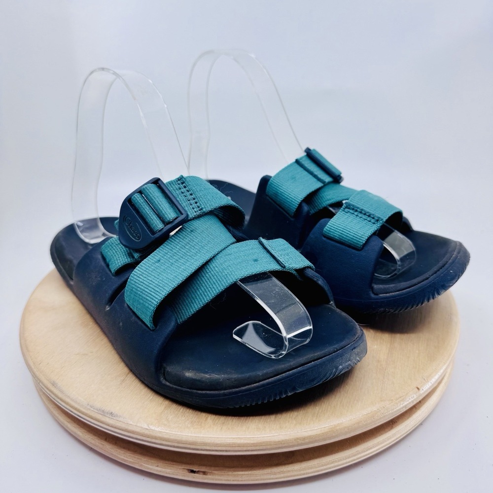 Chaco Chillos Mens 7 Green Slides Slip On Comfort Sandals shoes